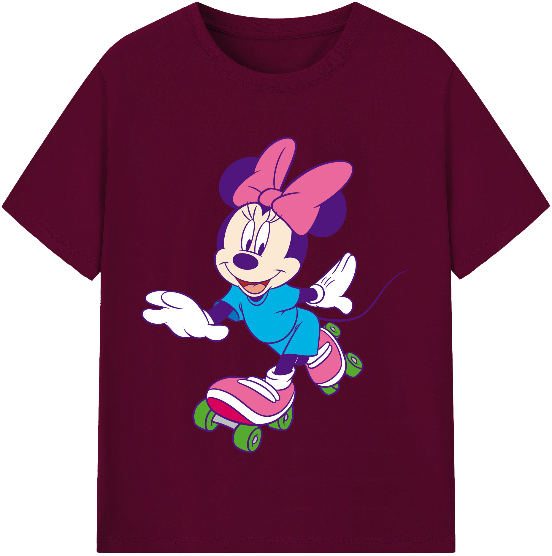 ミッキーマウス Mickey Mouse レディースカジュアルプリントTシャツ（綿100％）